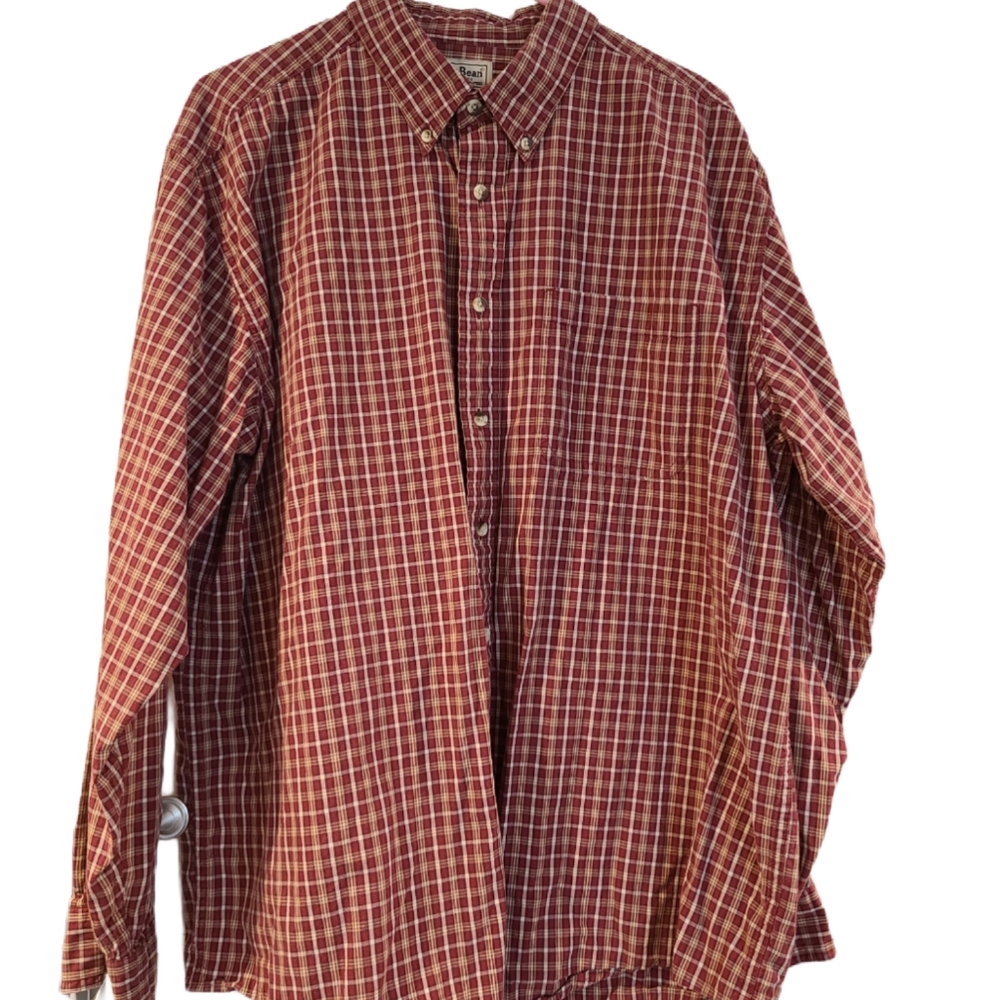 L.L. Bean Red Plaid Men's XL shirt
